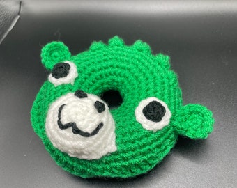 Handmade Chibi Godzilla Crochet Donut: Custom Design
