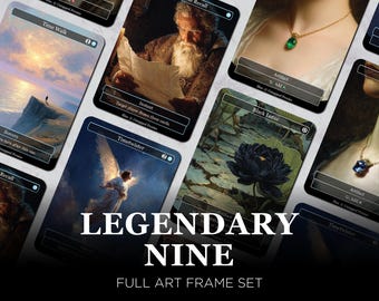 Power Nine MTG Proxy Set of 9 — Power 9 Borderless Alt Art Playtest Cards, Vintage Cube Collectible
