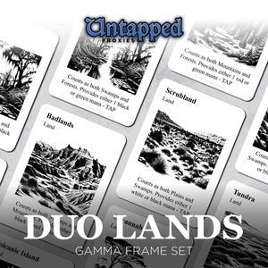 Gamma Frame Duo Lands Proxy Cards x10 - Complete Set, Custom Cards, Proxy Altered Art (63mmx88mm)