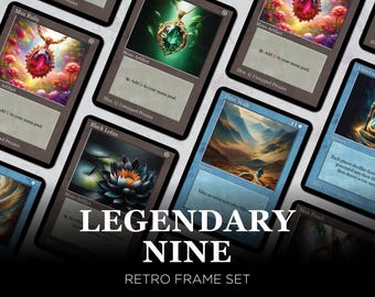 Power Nine MTG Proxy Set of 9 — Power 9 Retro Frame Playtest Cards, Vintage Cube Collectible