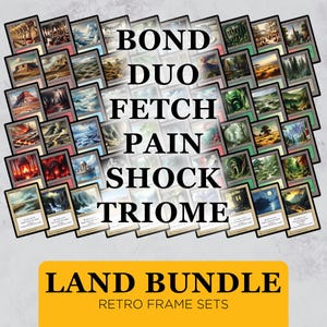 Mega Lands MTG Proxy Bundle — Retro Rahmen Alt Art Kommandant EDH Komplettset