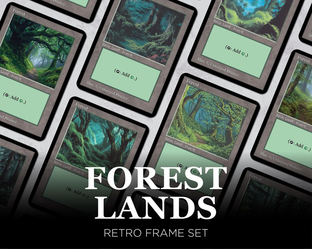 Basic Forest Lands Proxy Bundle MTG — 10 Classical Art Playtest Cards ...