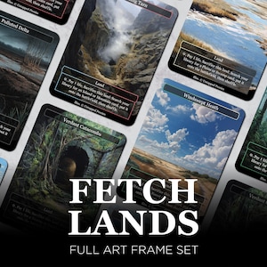 Paquete de cartas proxy de Fetch Lands MTG — Cartas de prueba de arte clásico