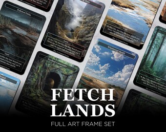 Fetch Lands MTG Proxy Set — Full Art Frameless Alt Art Commander EDH