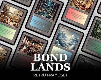 Bond Lands MTG Proxy Set of 10 — Battlebond Retro Frame Playtest Cards, Commander EDH Mana Base