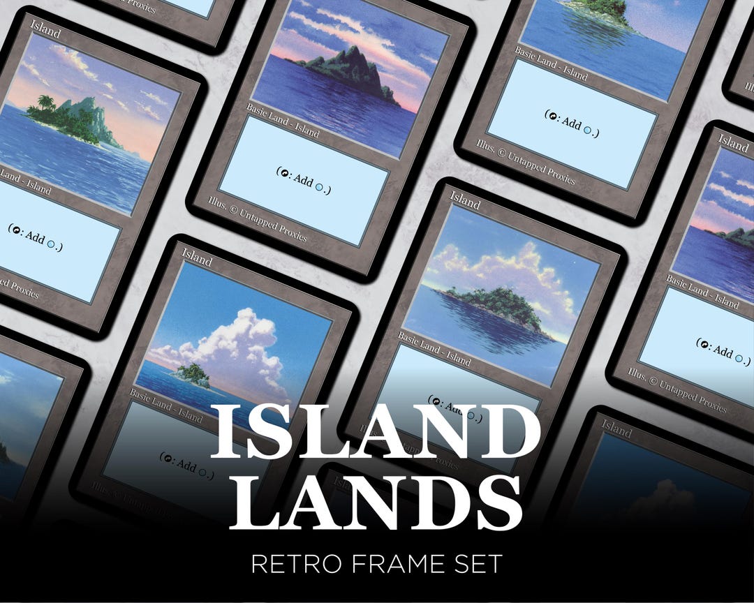 Basic Island MTG Proxy Set — 10 Cards, Commander EDH, Classical Art - Etsy