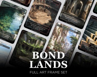 Bond Lands MTG Proxy Set of 10 — Battlebond Borderless Full Art Cards, Commander EDH Mana Base