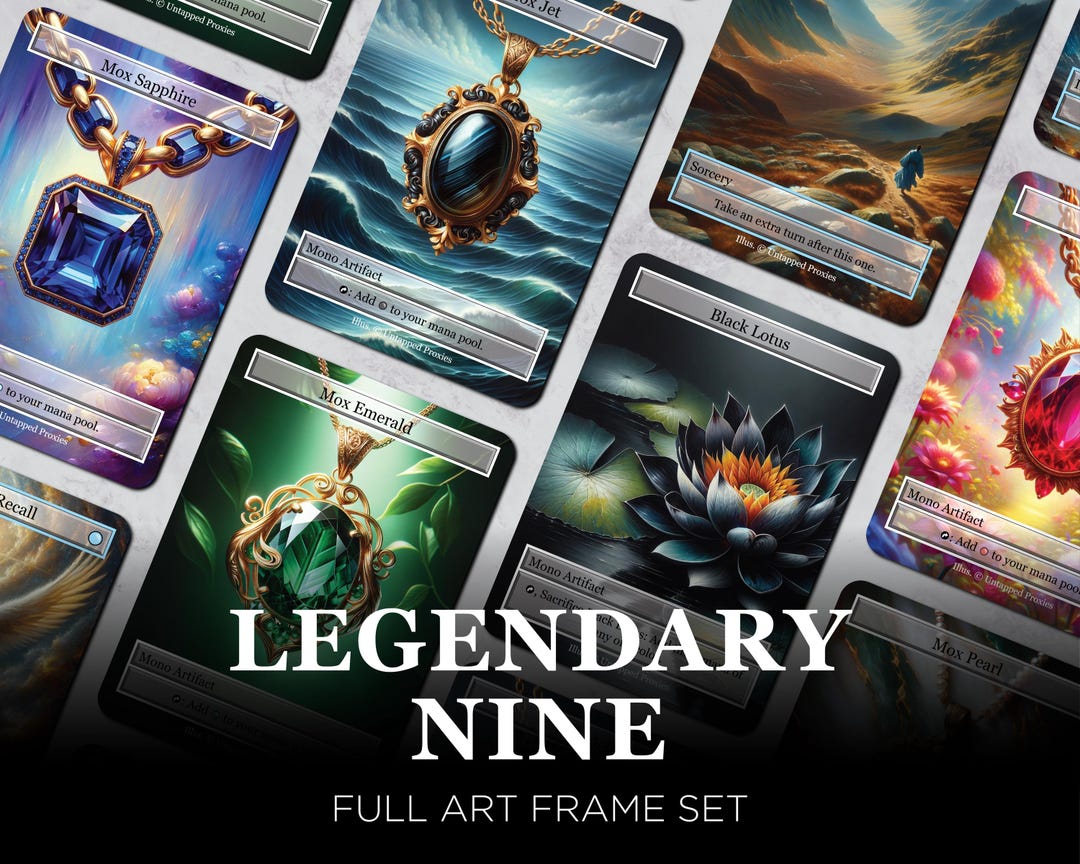 Legendary Nine Proxy Set – Realistic Fantasy Art MTG Custom Cards (9 ...