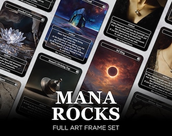 Mana Rocks MTG Proxy Set of 13 — Borderless Alt Art Playtest Cards, Commander EDH Ramp Artifacts