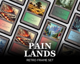 Pain Lands MTG Proxy Set of 10 — Retro Frame Playtest Cards, Commander EDH Mana Base Upgrade