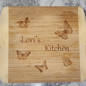 Personalized Laser Engraved Bamboo Cutting Board