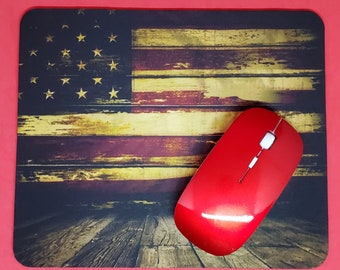 Distressed American Flag Sublimated Mouse Pad Patriotic