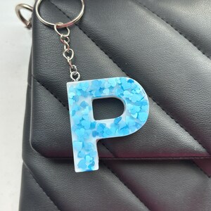 Personalised Initial Keyring Pastel Confetti, Personalised Gift ...