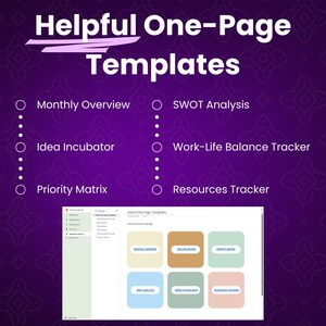 Onenote Productivity Templates Bundle | Onenote Planner | Onenote ...