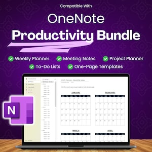 Pacchetto di modelli di produttività OneNote / OneNote Planner / OneNote Meeting Notes / Project Planner / Elenchi di cose da fare / Modelli utili OneNote