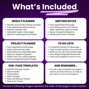 OneNote Productivity Templates Bundle | OneNote Digital Planner | OneNote Project Planner | Meeting Notes | To-Do Lists & Templates image 2