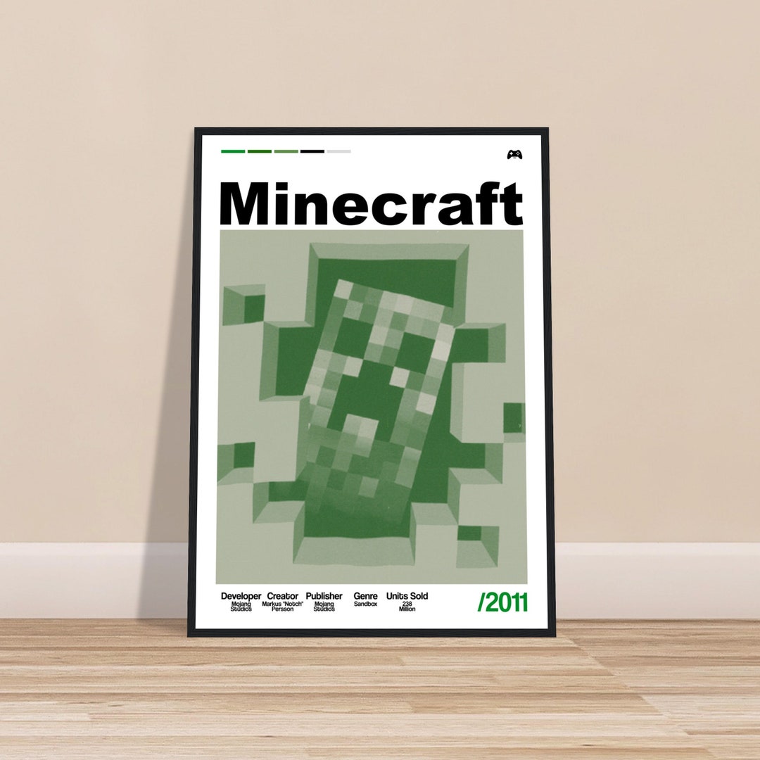 Minecraft Poster Print, Minecraft Wall Decor, Minecraft Wall Art ...