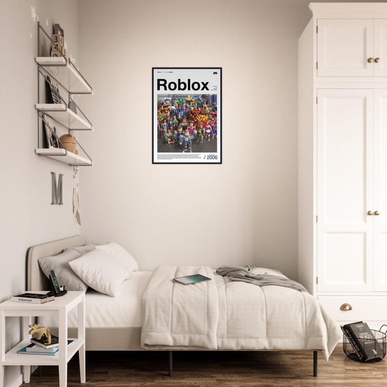 Roblox Gaming Poster, Roblox Art, Roblox Wall Art, Gamer Wall Art ...