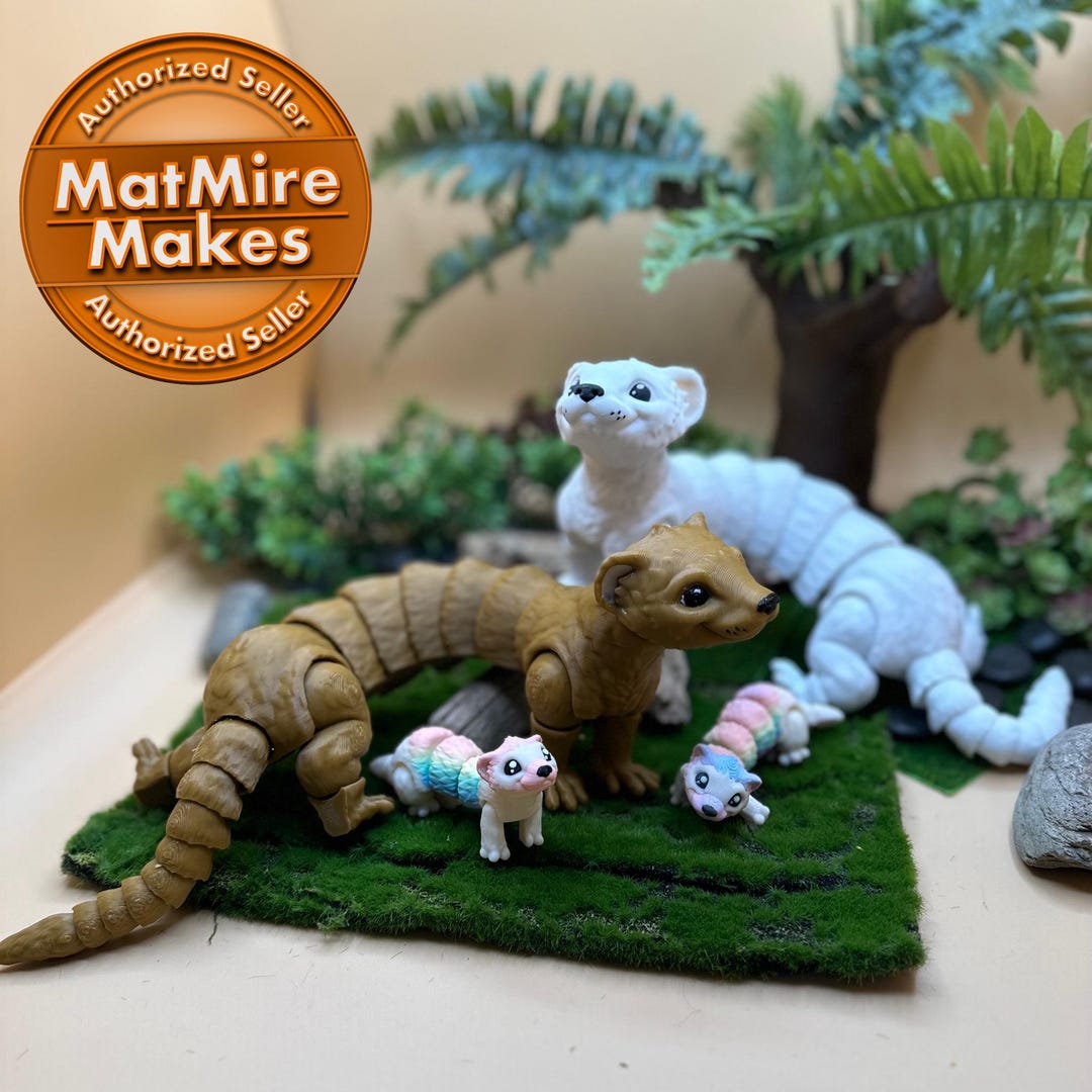 3D Printed Articulated Ferret Toys – Choose Regular or Mini Size - Etsy