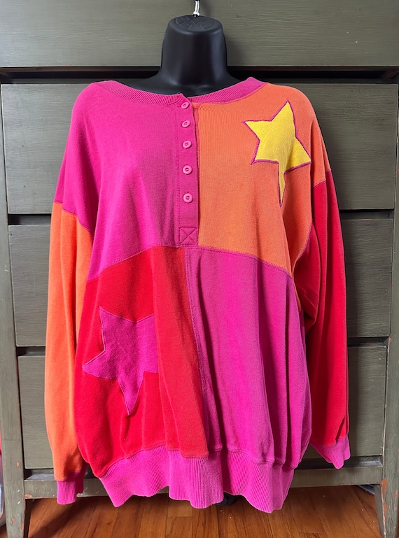 Rare Vintage Colorblock Star Sweatshirt