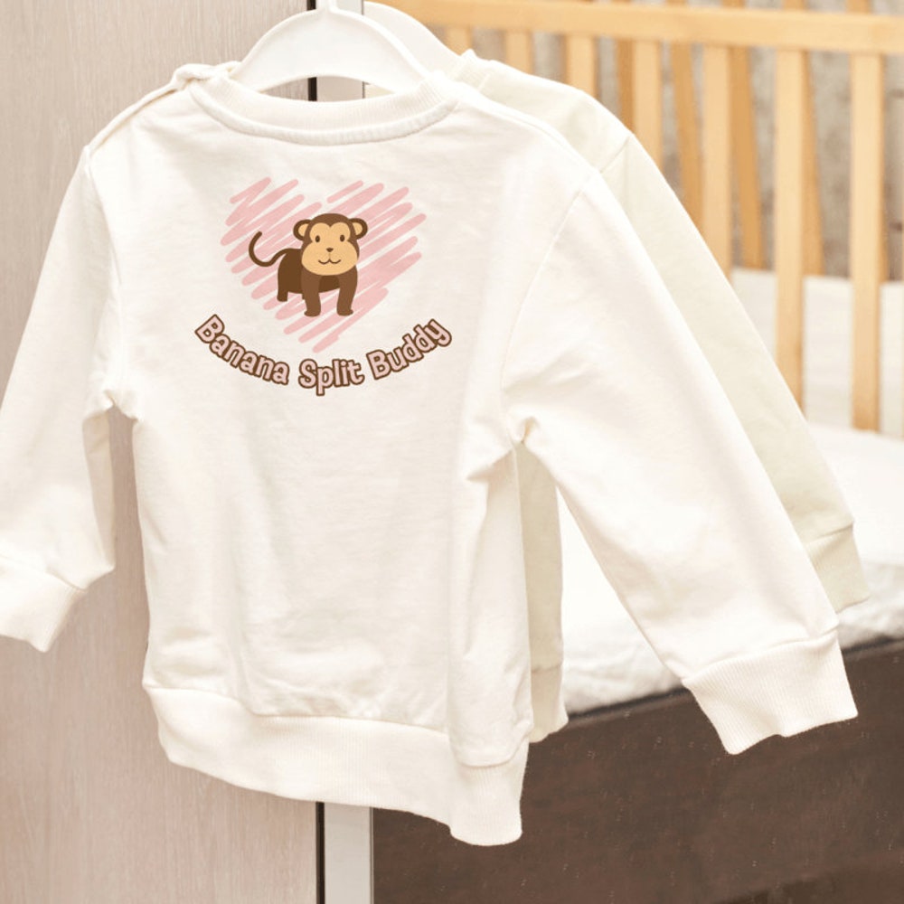 Long Sleeves For Kids, Preschool Shirt,Toddler Long Sleeve Tee, Banana Split Buddy Long Sleeve, Toddler Long-Sleeve Aurateestyle