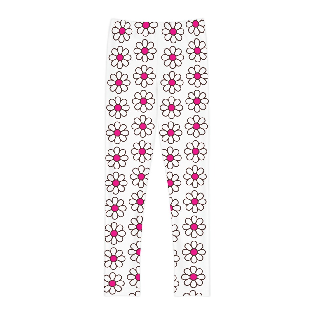 Daisy Leggings Bright Colors Leggings Girls Daisy Leggings Etsy