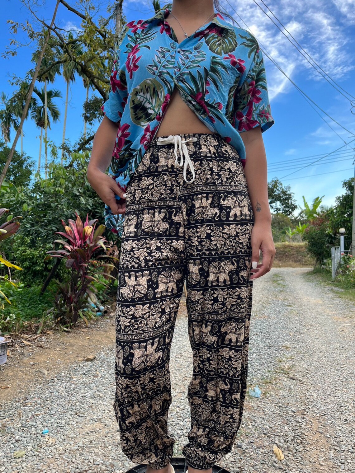 Thai Elephant Pants Unisex Lightweight Baggy Trousers From - Etsy