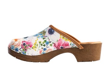 Comfortable Custom PU Swedish Clogs & Orthopedic Sandals, Nursing Shoes for Women, Lightweight Shoes