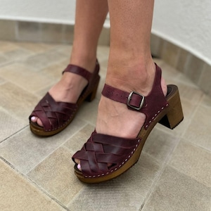 Peep Toe Heels Smalle Klompen, Zomersandalen Damesklompen, Elegante Comfortabele Open Teen Sandalen met Hoge Hak