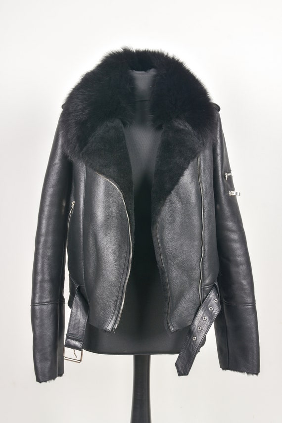Black Women Leather Jacket, Lambskin Leather Biker Jacket Black Women Leather Jacket, Lambskin Leather Biker Jacket