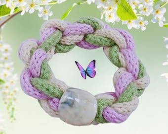 Twisted Cable Bracelet Knitting Pattern PDF – DIY I - Cord Bracelet with Ring