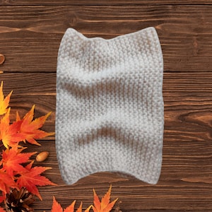 Easy Knit Snood Pattern: Beginner Friendly Wool Neck Warmer PDF (3 sizes)