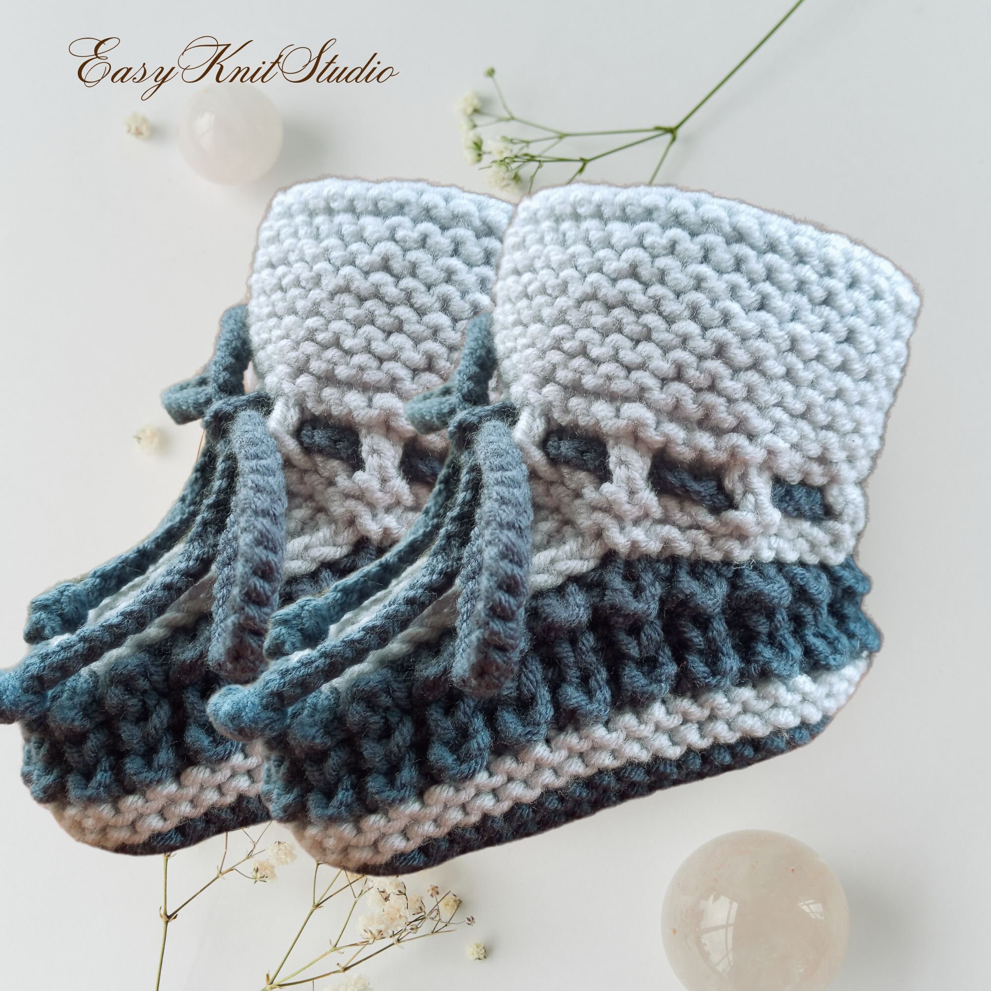 Tuto Tricot Facile Chaussons BÃ©bÃ© Ã Tricoter Patron ModÃ¨le