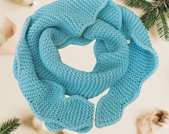 Strickmuster für einen gewellten Schal/Nackenwärmer (PDF) – Strukturierter Halswärmer für milde Winter und zum Kombinieren