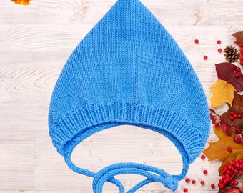 Strickanleitung für eine Baby-Pixie-Mütze (PDF) in 4 Größen – Geschenk zur Babyparty