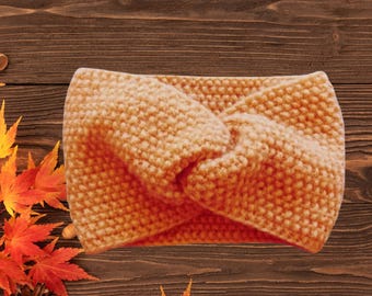 Knitted Twisted Headband Pattern: Beginner Knit Ear Warmer (PDF Pattern)