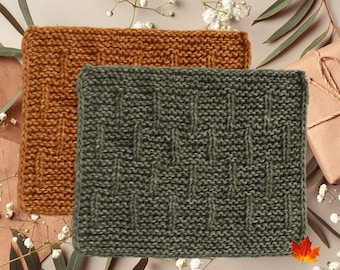 Easy Knit Dishcloth Pattern: Beginner Knitting Homeware, Kitchen Towel (PDF Pattern)