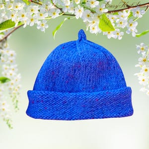 Modello per berretto Pippa da donna facile da lavorare a maglia: cappello Docker con corona a spirale in formato PDF