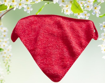 Soft Bandana Knitting Pattern – Relaxing Weekend Knit for Mindful Makers, Summer Kerchief Headscarf PDF