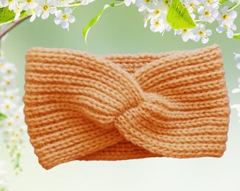 Knitted Twisted Headband Pattern: Beginner Knit Ear Warmer (PDF Pattern)