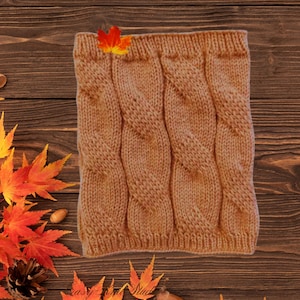 Einfaches Snood Neck Warmer Strickmuster - Perfekt für den Winter, ein Cottage-Core-Rollkragen-Accessoire, Schlauchschal, Grobstrick-Snood, Nana-Geschenk