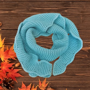 Gewellter Schal Halswärmer Strickmuster PDF - Strukturierte DIY-Neck-Gaiter-Anleitung