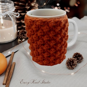 Mug Wrap Homeware Strickmuster - Strickanleitung für Kaffeewärmer - Digitale Produkte - DIY