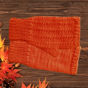 Easy Knit Fingerless Gloves Pattern: Woman's Wool Mittens (PDF Download)