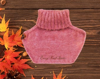 Strickmuster für einen Kinder-Halswärmer (PDF), Rollkragenpullover, Halswärmer, Rundschal & Kragen
