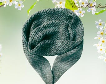 Simple Scarf Neck Warmer Knitting Pattern PDF - DIY Neck Gaiter & Snood