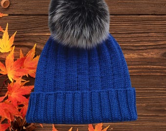 Easy Knit Beanie Pattern: Beginner Wool Hat with Folded Brim PDF