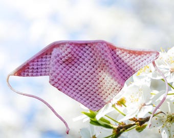 Knit Bandana Pattern PDF – Easy Summer Kerchief, Lightweight Triangle Scarf, Beginner Lace Headscarf