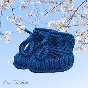Classic Knit Baby Booties Pattern – Tie-Up Infant Shoes PDF (0 - 6 Months)