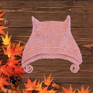 Cat Ears Baby Bonnet Knitting Pattern: Easy Beginner Project (PDF Pattern)